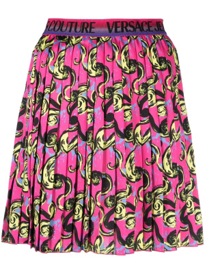 

Baroque-print pleated miniskirt, Versace Jeans Couture Baroque-print pleated miniskirt
