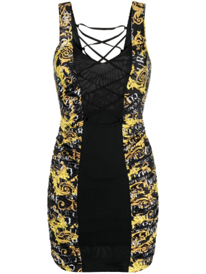 

Baroque-print mini dress, Versace Jeans Couture Baroque-print mini dress