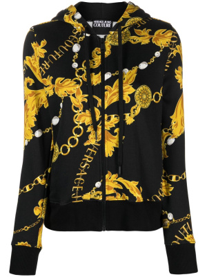 

Chain Couture-print cotton hoodie, Versace Jeans Couture Chain Couture-print cotton hoodie
