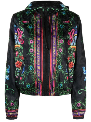 

Floral-print satin bomber jacket, Versace Jeans Couture Floral-print satin bomber jacket