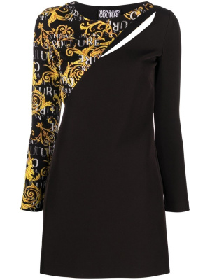 

Logo-print cut-out dress, Versace Jeans Couture Logo-print cut-out dress