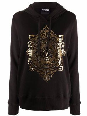 

V-Emblem cotton hoodie, Versace Jeans Couture V-Emblem cotton hoodie