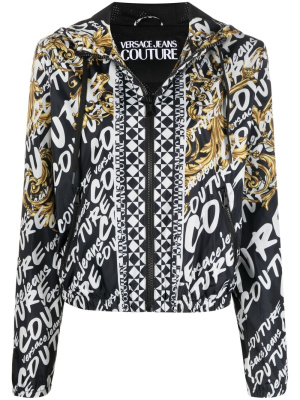 

Baroque-print logo jacket, Versace Jeans Couture Baroque-print logo jacket