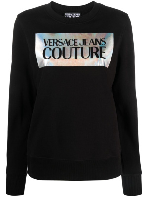 

Logo-print cotton sweatshirt, Versace Jeans Couture Logo-print cotton sweatshirt