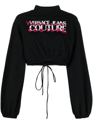 

Logo-print cropped sweatshirt, Versace Jeans Couture Logo-print cropped sweatshirt