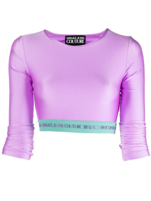 

Long-sleeve cropped top, Versace Jeans Couture Long-sleeve cropped top