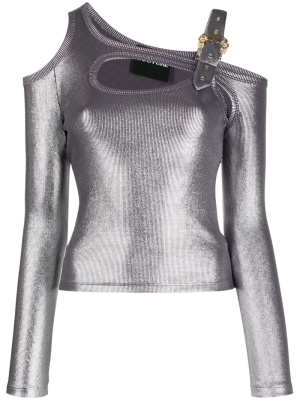 

Cut-out metallic top, Versace Jeans Couture Cut-out metallic top