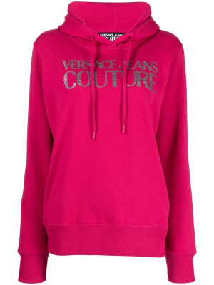 

Logo-print long-sleeved hoodie, Versace Jeans Couture Logo-print long-sleeved hoodie