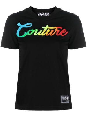 

Logo-embroidered T-shirt, Versace Jeans Couture Logo-embroidered T-shirt