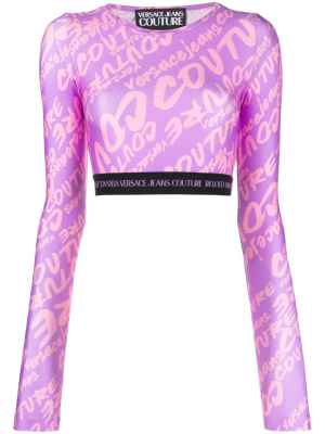 

Logo-print cropped top, Versace Jeans Couture Logo-print cropped top
