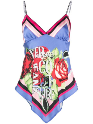 

Floral-print scarf camisole top, Versace Jeans Couture Floral-print scarf camisole top