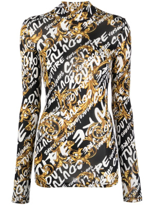 

Logo-print long-sleeve top, Versace Jeans Couture Logo-print long-sleeve top