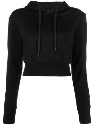 

Cropped cotton hoodie, Versace Jeans Couture Cropped cotton hoodie