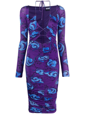 

Floral-print midi dress, Versace Jeans Couture Floral-print midi dress