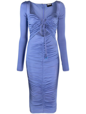 

Ruched cut-out dress, Versace Jeans Couture Ruched cut-out dress