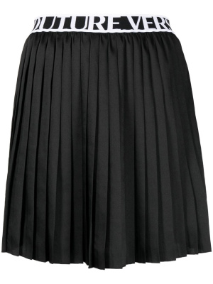

Logo-waistband pleated skirt, Versace Jeans Couture Logo-waistband pleated skirt