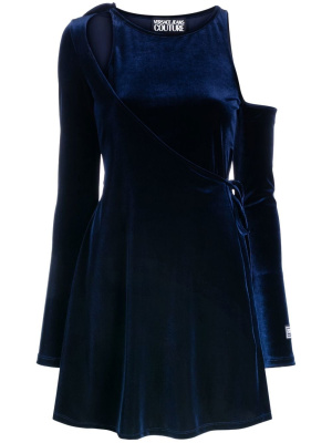 

Cut-out velvet dress, Versace Jeans Couture Cut-out velvet dress
