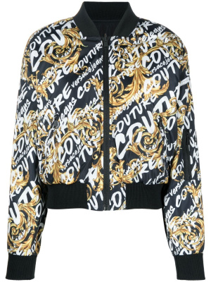 

Logo-print reversible bomber jacket, Versace Jeans Couture Logo-print reversible bomber jacket