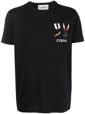 

Logo-print cotton T-shirt, Iceberg Logo-print cotton T-shirt