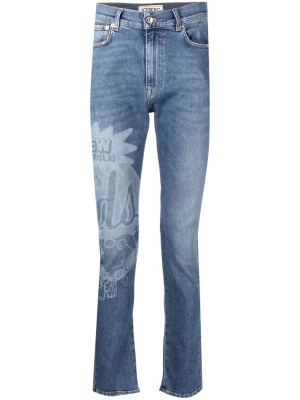 

Watermark-print detail jeans, Iceberg Watermark-print detail jeans