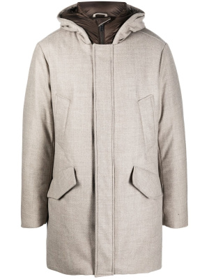 

Quilted virgin wool parka coat, Woolrich Quilted virgin wool parka coat