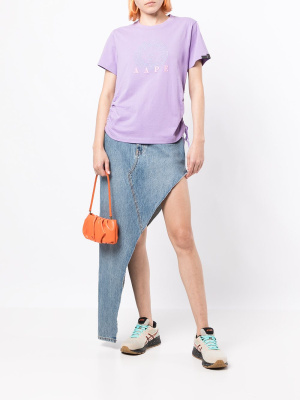 

Ruched logo-embroidered T-shirt, AAPE BY *A BATHING APE® Ruched logo-embroidered T-shirt
