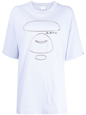 

Logo-print oversized T-shirt, AAPE BY *A BATHING APE® Logo-print oversized T-shirt