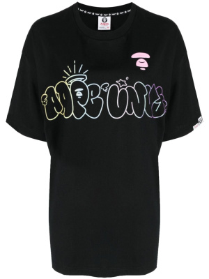 

Logo-print cotton T-shirt, AAPE BY *A BATHING APE® Logo-print cotton T-shirt