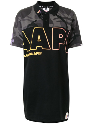 

Camouflage logo-print polo shirt, AAPE BY *A BATHING APE® Camouflage logo-print polo shirt