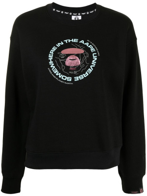 

Logo print sweatshirt, AAPE BY *A BATHING APE® Logo print sweatshirt