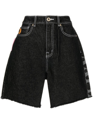 

High-waisted denim shorts, AAPE BY *A BATHING APE® High-waisted denim shorts