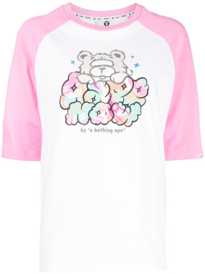 

Cartoon-print crew-neck T-shirt, AAPE BY *A BATHING APE® Cartoon-print crew-neck T-shirt