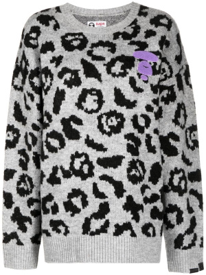 

Leopard-print jumper, AAPE BY *A BATHING APE® Leopard-print jumper