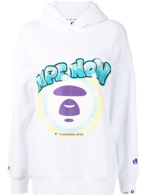 

Graffiti print logo hoodie, AAPE BY *A BATHING APE® Graffiti print logo hoodie