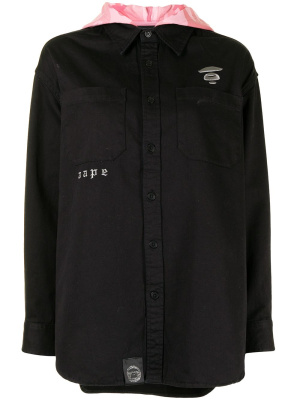 

Hooded shirt jacket, AAPE BY *A BATHING APE® Hooded shirt jacket