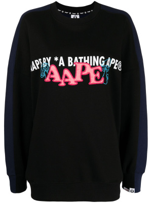 

Logo print sweatshirt, AAPE BY *A BATHING APE® Logo print sweatshirt