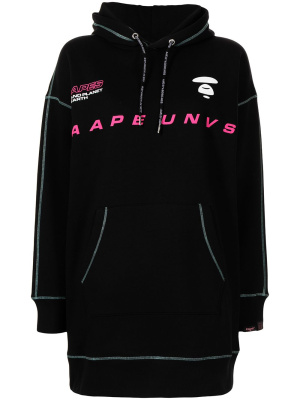 

Logo print hooded dress, AAPE BY *A BATHING APE® Logo print hooded dress