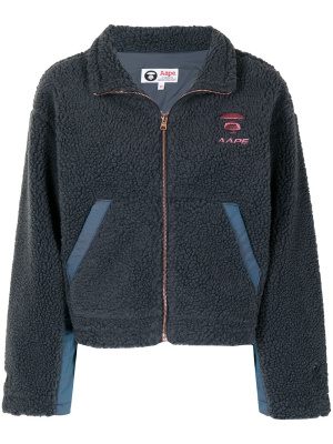 

Zipped long-sleeve fleece jacket, AAPE BY *A BATHING APE® Zipped long-sleeve fleece jacket