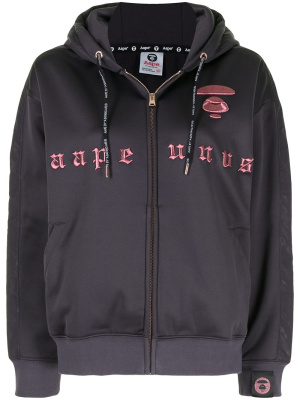 

Logo embroidered hoodie, AAPE BY *A BATHING APE® Logo embroidered hoodie