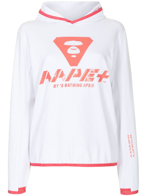 

Logo-print cotton hoodie, AAPE BY *A BATHING APE® Logo-print cotton hoodie