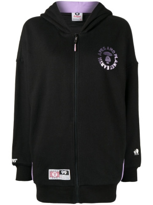 

Logo-print cotton hoodie, AAPE BY *A BATHING APE® Logo-print cotton hoodie