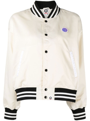 

Logo-patch bomber jacket, AAPE BY *A BATHING APE® Logo-patch bomber jacket