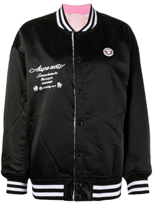 

Embroidered-logo reversible bomber jacket, AAPE BY *A BATHING APE® Embroidered-logo reversible bomber jacket