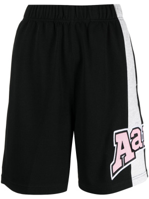 

Logo-patch jersey shorts, AAPE BY *A BATHING APE® Logo-patch jersey shorts