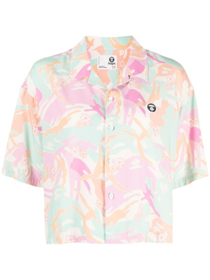 

Floral-print buttoned shirt, AAPE BY *A BATHING APE® Floral-print buttoned shirt