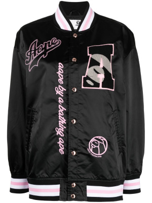 

Embroidered bomber jacket, AAPE BY *A BATHING APE® Embroidered bomber jacket