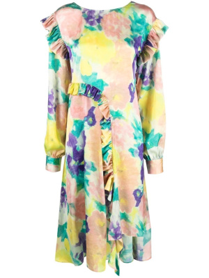 

Floral-print long-sleeved maxi dress, REMAIN Floral-print long-sleeved maxi dress