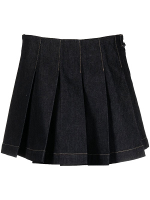 

Pleated denim mini skirt, REMAIN Pleated denim mini skirt