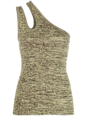 

One-shoulder marl-knit vest, REMAIN One-shoulder marl-knit vest