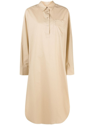 

Quarter-button organic cotton dress, REMAIN Quarter-button organic cotton dress